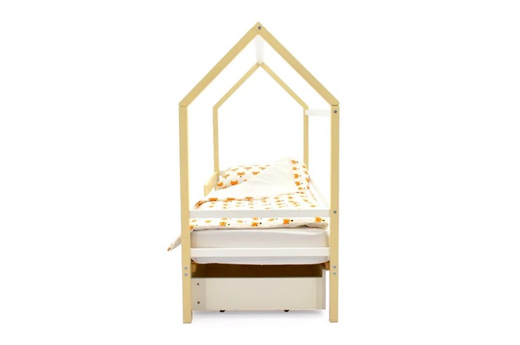 Кровать-домик в детскую Svogen бежево-белый в Петрозаводске - изображение 5