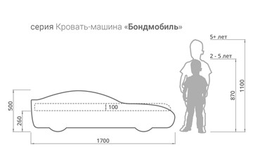 Детская кровать-машина Бондимобиль белый в Петрозаводске - предосмотр 5