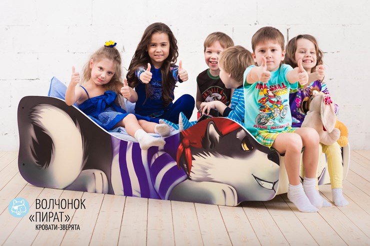 Детская кровать-зверёнок Волчонок-Пират в Петрозаводске - изображение 3