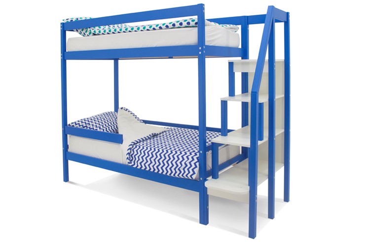 Двухэтажная детская кровать Svogen синий в Петрозаводске - изображение 3