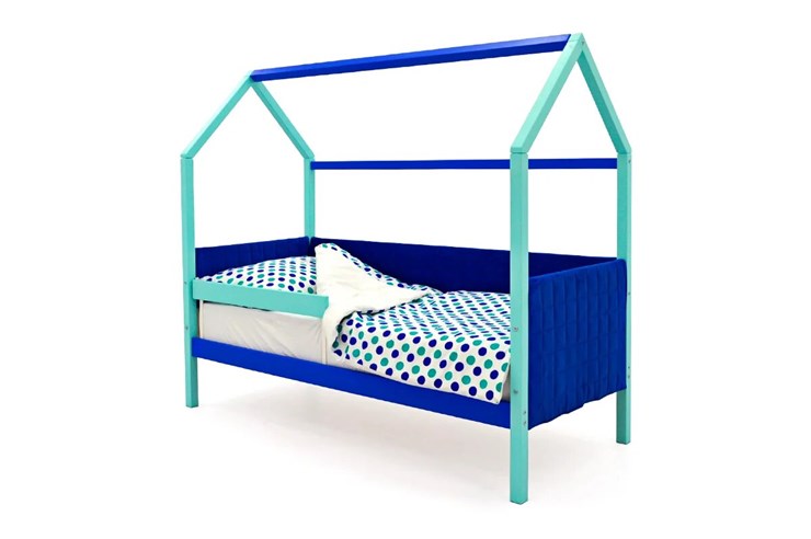 Кровать-домик Svogen, мятный-синий мягкая в Петрозаводске - изображение 2