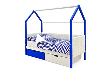 Детская кровать-домик «Svogen сине-белый» мягкая в Петрозаводске - предосмотр 3