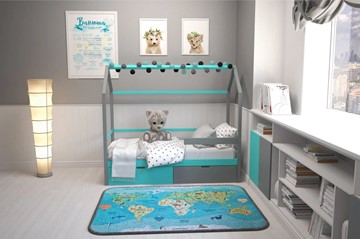 Детская кровать-домик Svogen графит-мятный в Петрозаводске - предосмотр 6
