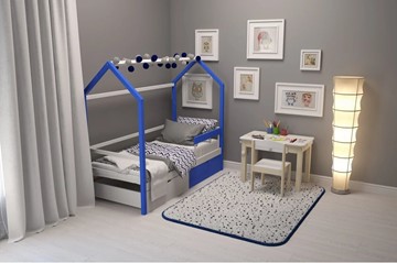 Детская кровать-домик Svogen сине-белый в Петрозаводске - предосмотр 6