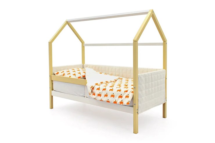 Кровать-домик в детскую «Svogen бежево-белый» мягкая в Петрозаводске - изображение 2