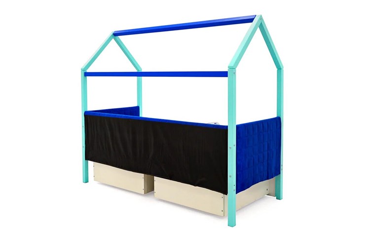 Кровать-домик Svogen, мятный-синий мягкая в Петрозаводске - изображение 6