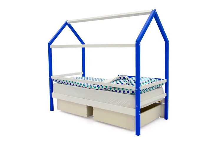 Детская кровать-домик Svogen сине-белый в Петрозаводске - изображение 4
