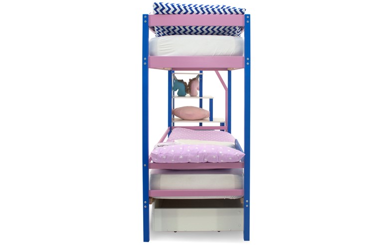 Детская 2-х ярусная кровать Svogen синий-лаванда в Петрозаводске - изображение 8