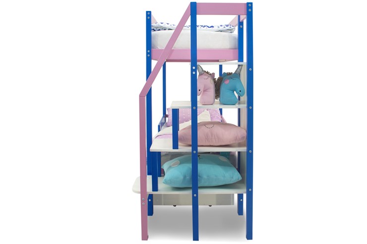 Детская 2-х ярусная кровать Svogen синий-лаванда в Петрозаводске - изображение 7