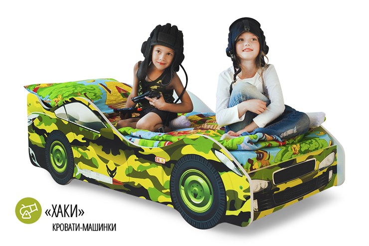 Детская кровать-машина Хаки в Петрозаводске - изображение 1