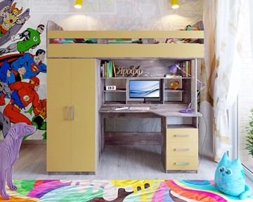 Детская кровать-чердак Аракс, каркас Бетон, фасад Зира в Петрозаводске - предосмотр