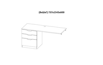 Кровать 2-х ярусная с письменным столом и шкафом POLINI Kids Simple Белый / Бетон в Петрозаводске - предосмотр 9
