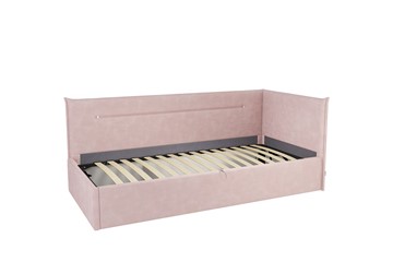 Кровать в детскую 0.9 Альба (Тахта), нежно-розовый (велюр) в Петрозаводске - предосмотр 1