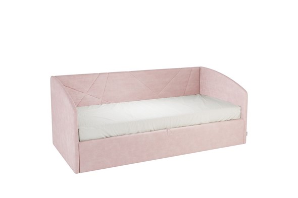 Кровать в детскую 0.9 Бест (Софа), нежно-розовый (велюр) в Петрозаводске - изображение