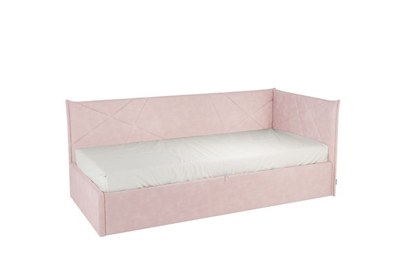Кроватка 0.9 Бест (Тахта), нежно-розовый (велюр) в Петрозаводске - изображение