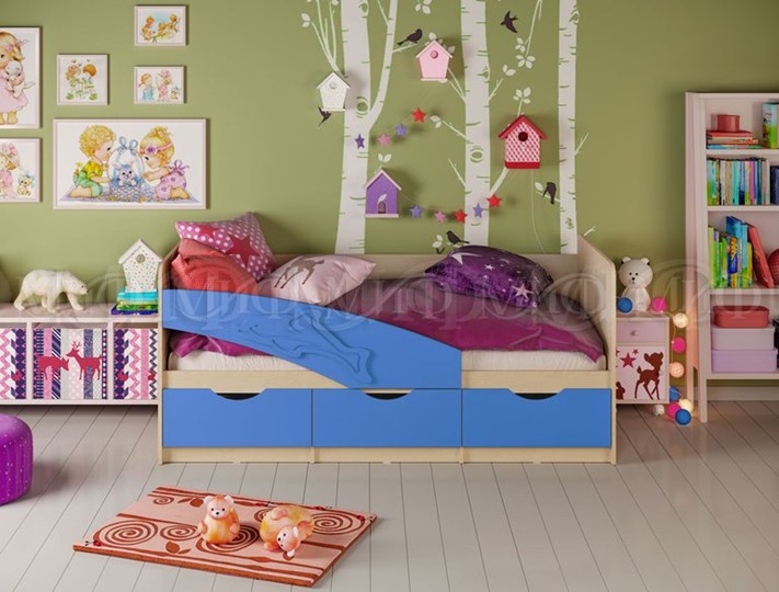 Кровать в детскую Дельфин, Ваниль глянец 80х180 в Петрозаводске - изображение 4