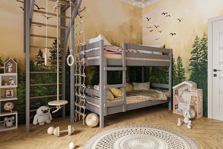 Детская кровать Джуниор двухъярусная (Антрацит) в Петрозаводске - изображение 2