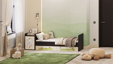 Детская кровать с комодом Фея 1100 Зайчонок Венге-бежевый в Петрозаводске - предосмотр 5