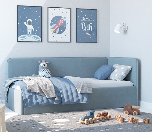 Детская кровать Leonardo голубой 160х70 в Петрозаводске - изображение 4