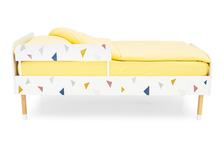 Кроватка Stumpa Классика "Треугольники желтый, синий, розовый" в Петрозаводске - изображение 5