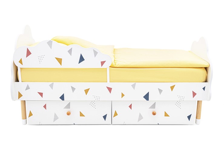 Кровать в детскую Stumpa Облако "Треугольники желтый, синий, розовый" в Петрозаводске - изображение 8