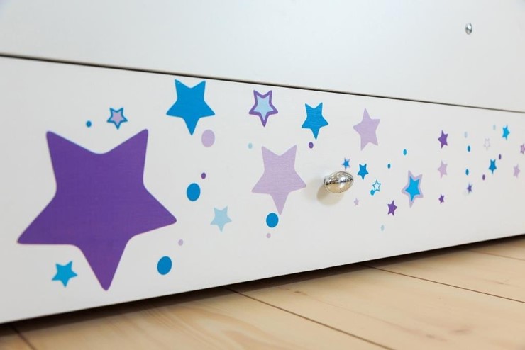 Кровать детская Звездочка с бортиком, Фиолетовый в Петрозаводске - изображение 3
