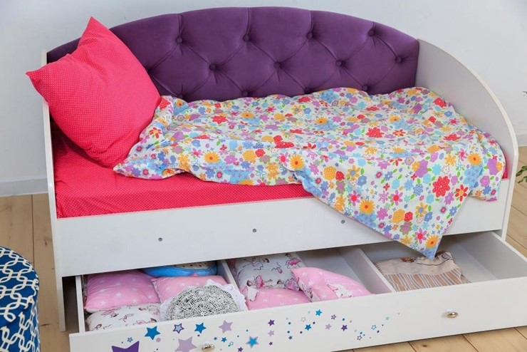 Кровать детская Звездочка с бортиком, Фиолетовый в Петрозаводске - изображение 6