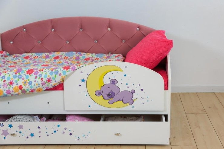 Детская кровать Звездочка с бортиком, Розовый в Петрозаводске - изображение 7