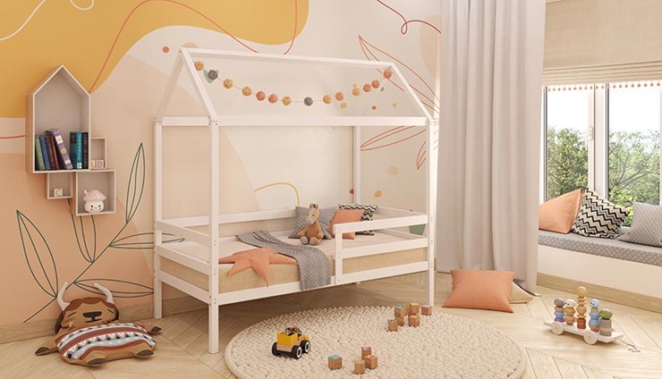 Кровать детская POLINI Kids Simple 950 Белый в Петрозаводске - изображение 8