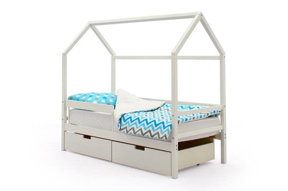 Кровать-домик в детскую Svogen белый в Петрозаводске - изображение