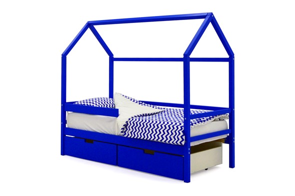 Детская кровать-домик Svogen синий в Петрозаводске - изображение