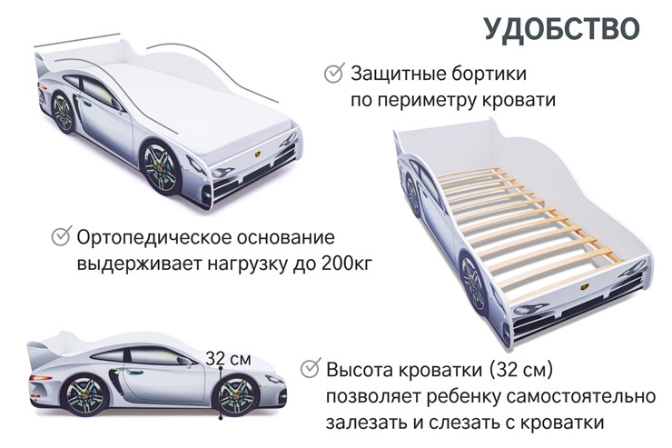 Кровать-машина в детскую Porsche в Петрозаводске - изображение 6
