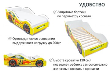 Детская кровать-машина Тачка желтая в Петрозаводске - предосмотр 5
