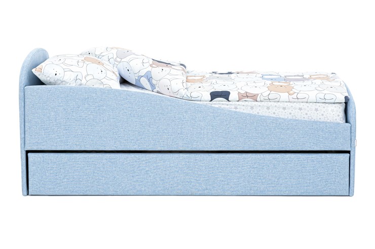 Кровать в детскую с ящиком Letmo небесный (рогожка) в Петрозаводске - изображение 10