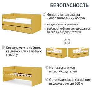 Кровать в детскую Soffal горчичный (велюр) в Петрозаводске - предосмотр 24