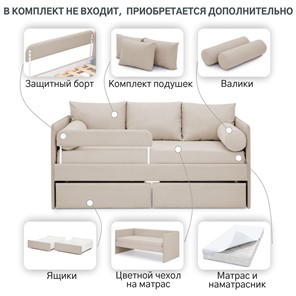 Детская кровать Soffal холодный бежевый (микрошенилл) в Петрозаводске - предосмотр 17