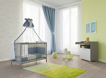 Кроватка для новорожденных POLINI Kids Simple 101 Серый в Петрозаводске - предосмотр 2