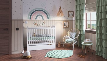 Кроватка для новорожденных POLINI Kids Simple 310-02 Белый в Петрозаводске - предосмотр 10