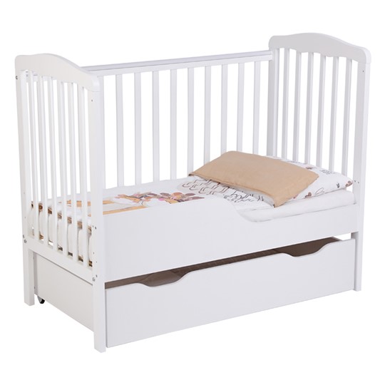 Кроватка для новорожденных POLINI Kids Simple 310-02 Белый в Петрозаводске - изображение 6