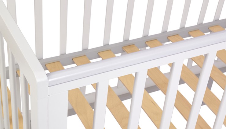 Кровать для новорожденных серия 3400 POLINI Kids Simple 340 Белый / Серый в Петрозаводске - изображение 6