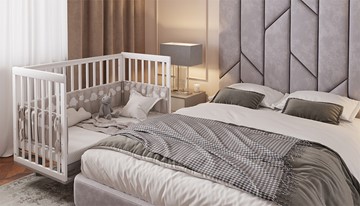 Кровать для новорожденных серия 3400 POLINI Kids Simple 340 Белый / Серый в Петрозаводске - предосмотр 9