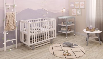 Кровать для новорожденных серия 3400 POLINI Kids Simple 340 Белый / Серый в Петрозаводске - предосмотр 10