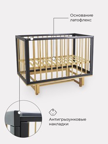 Детская кроватка Rant Indy маятник (арт. 766) (Серая) в Петрозаводске - предосмотр 6