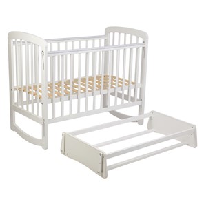 Кроватка для новорожденных с маятником POLINI Kids Simple 304 Белый в Петрозаводске - предосмотр 1