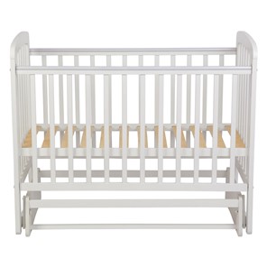 Кроватка для новорожденных с маятником POLINI Kids Simple 304 Белый в Петрозаводске - предосмотр 3