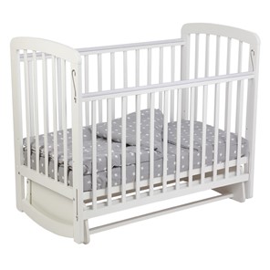 Кроватка для новорожденных с маятником POLINI Kids Simple 304 Белый в Петрозаводске - предосмотр
