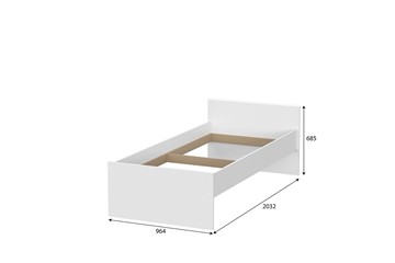 Кровать детская выкатная Токио, белый текстурный (одинарная (0,9х2,0) + выкатная) в Петрозаводске - предосмотр 3