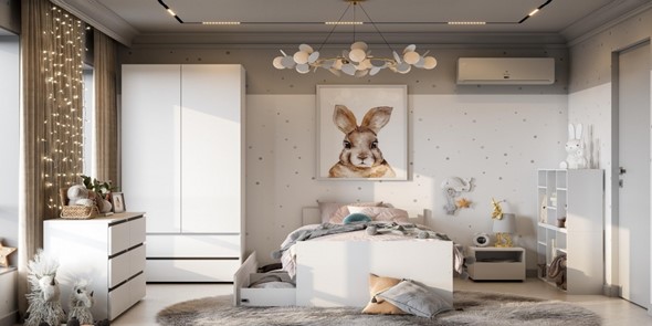 Детская спальня Токио, белый текстурный в Петрозаводске - изображение
