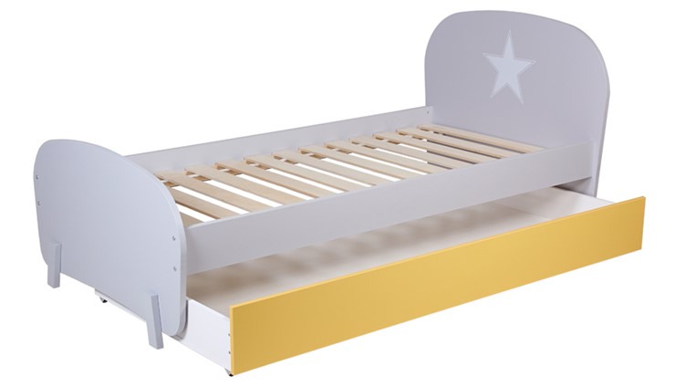 Мебель для детской POLINI Kids Mirum №1 Белый / Серый / Желтый в Петрозаводске - изображение 6