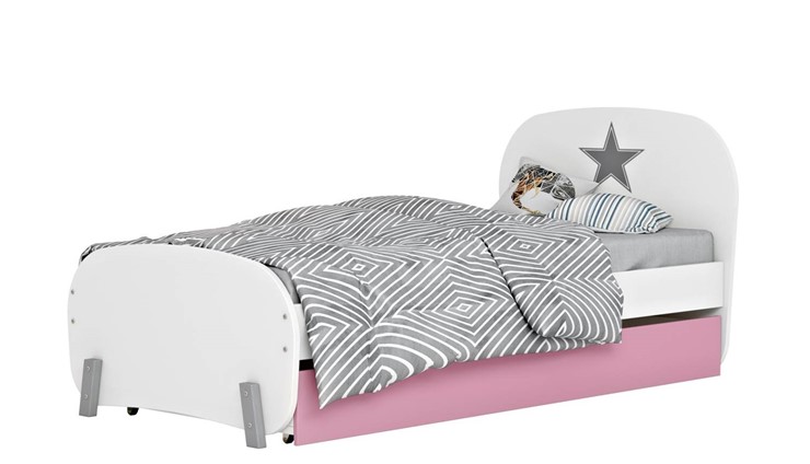 Комплект мебели для детской POLINI Kids Mirum №4 Белый / Серый / Розовый в Петрозаводске - изображение 5